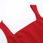 Wine Red Off Shoulder Party Dress with Pleated Detail image 5