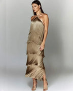 Sleeveless Halter Split Party Dress image 6