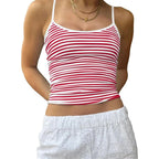 Solid Striped Slim Crop Top image 7