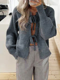 Tie Front Knit Autumn Cardigan image 4