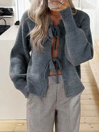 Tie Front Knit Autumn Cardigan image 4