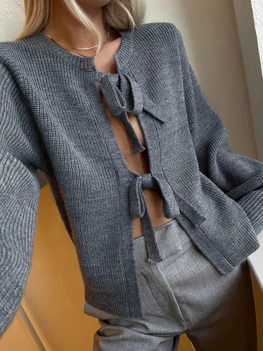 Tie Front Knit Autumn Cardigan image 5