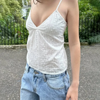 Fairycore Flower Hollow Crop Top image 2