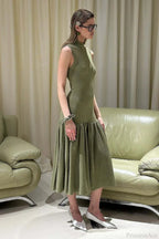 A Line Knit Fitted Maxi Dress image 2
