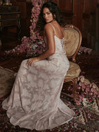 A-line Lace Backless Vacation Dress image 1