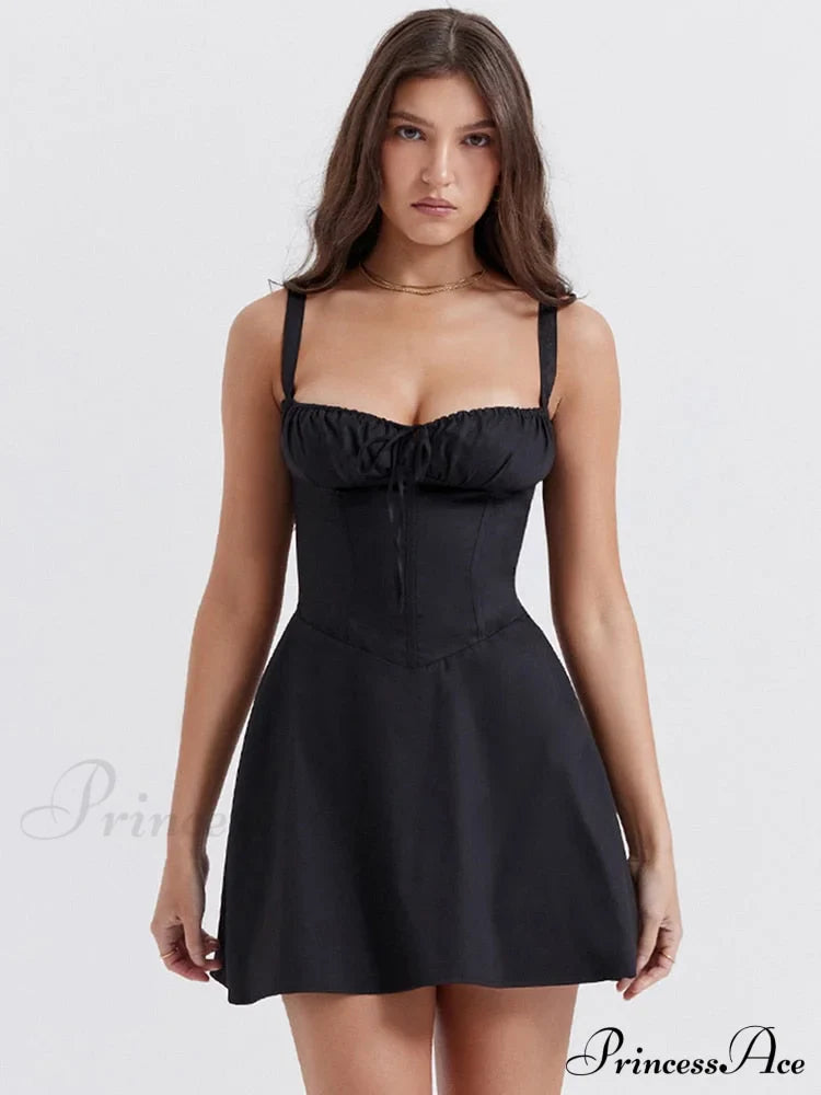 A-line Party Up Backless Women's Festive Spaghetti Sleeveless Sexy - Lace Mini Robe Strap Gown - Elegant Dress image 8