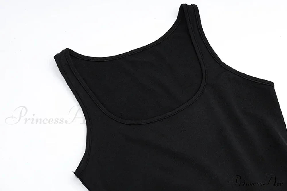 A Line Sleeveless O Neck Summer Casual Party Beach Club Midi Dress image 6