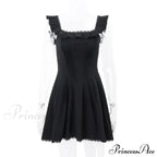 A-line Slinky Pleated Mini Dress image 6