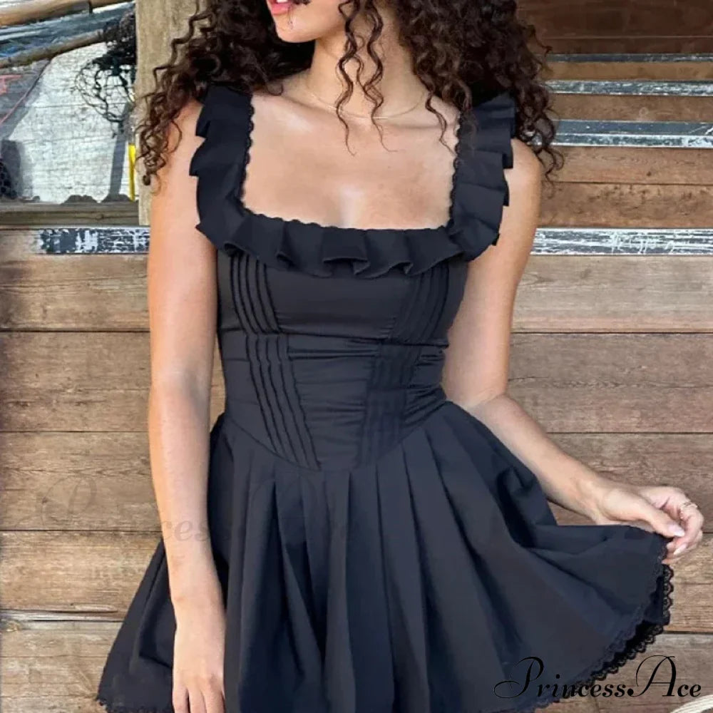 A-line Slinky Pleated Mini Dress image 1
