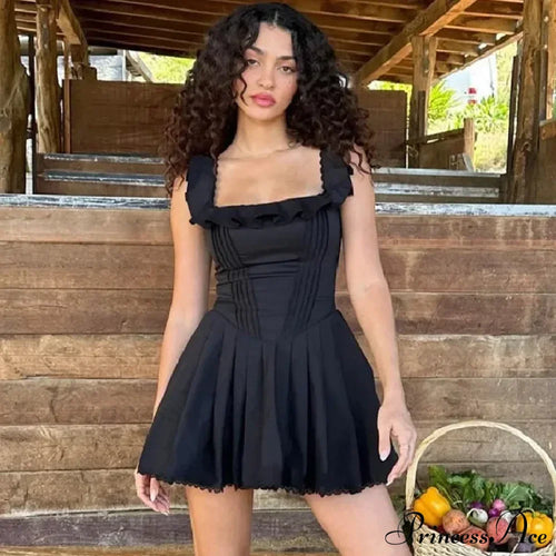 A-line Slinky Pleated Mini Dress image 2