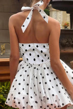 A Line Waist Slim Sexy Vacation Mini Dress image 4