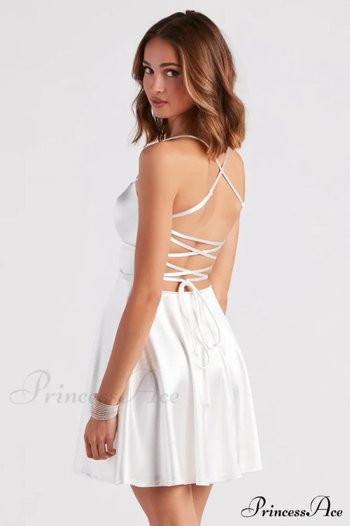 A Moment In Satin Skater Dress image 2