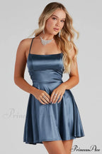 A Moment In Satin Skater Dress image 12