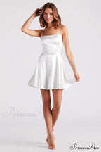 A Moment In Satin Skater Dress image 3