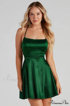 A Moment In Satin Skater Dress image 4