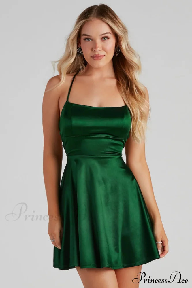 A Moment In Satin Skater Dress image 4