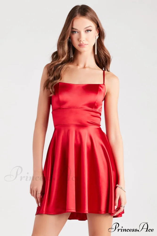 A Moment In Satin Skater Dress image 7