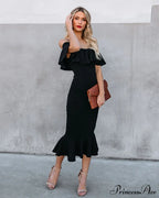 A Stylish Affair Charming Ruffled Midi Dress image 5