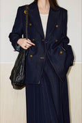 Double Breasted Twill Blazer image 1