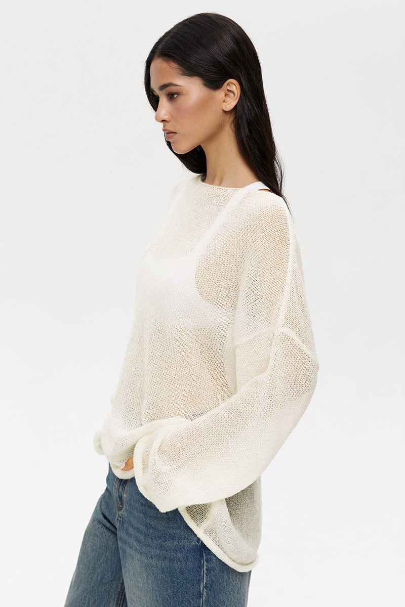 Lightweight See Through Knit Blouse image 8