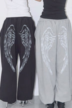 Vintage Hip Hop Graphic Baggy Straight Pants image 2