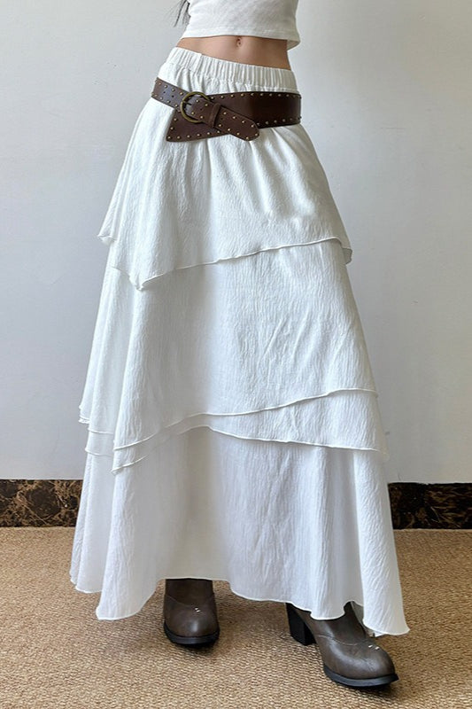 Asymmetrical A-Line Maxi Skirt image 2