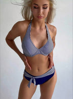 Nylon High Waist Shaping Bikini Two Piece Swim Set image 1