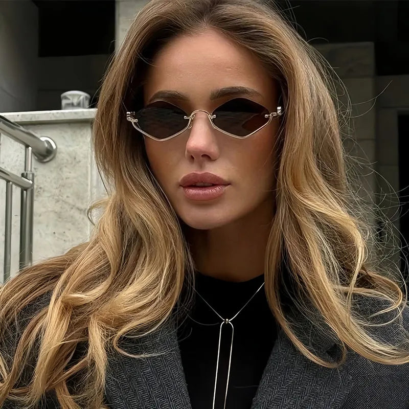 Nadia Cat-Eye Sunglasses styled for Avrienne