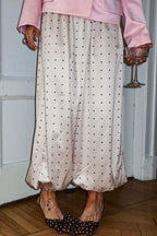 Polka Dot Satin Loose Pants image 1