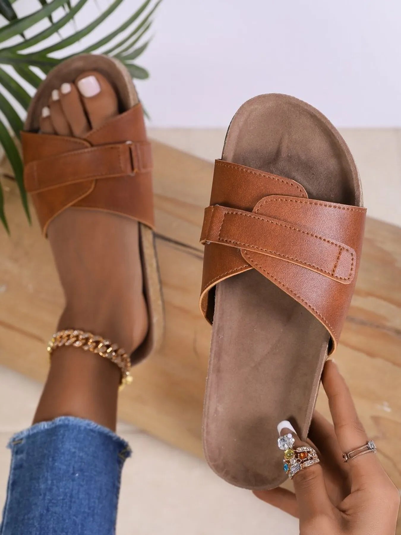 Alba Flat Sandals styled for Avrienne
