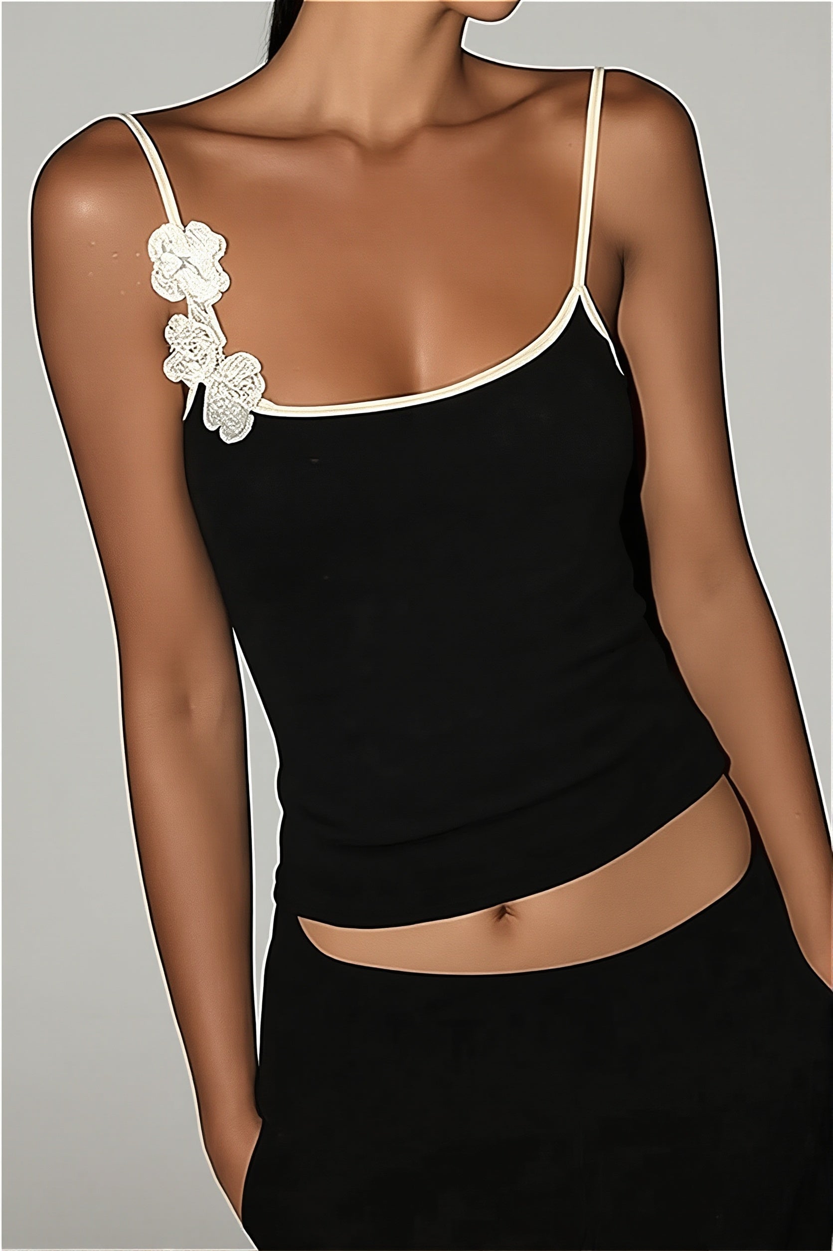 Cropped Floral Bandeau Cami Top image 1