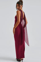Sheer Sleeve Bustier Gown Formal Dress image 8
