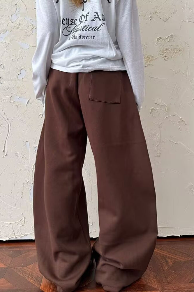 Plaid Patchwork Letter Graphic Baggy Sweat Pants image 3