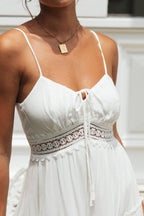 Lace Spliced Swing Cami Boho Dress image 5