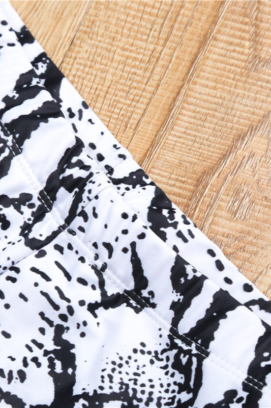 Snake Print Bandeau Bikini Two Piece Swim Set image 3