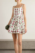 Lace Floral Cami A Line Boho Dress image 3
