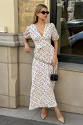 Puff Sleeve Fitted Waist Floral Dress image 1