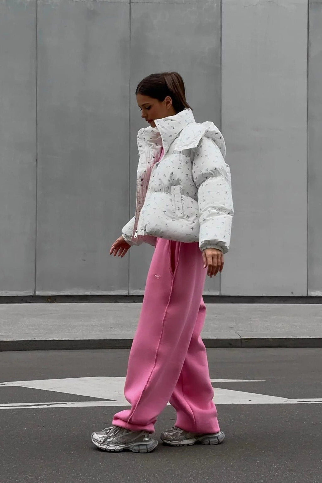 Chic Printed Puffy Puffer Jacket image 12