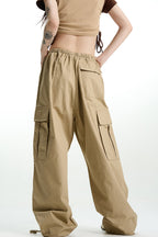 Vintage Khaki Wide Leg Cargo Pant image 4