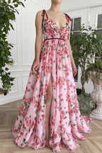Vintage Print Sexy Cami Vacation Maxi Dres image 1