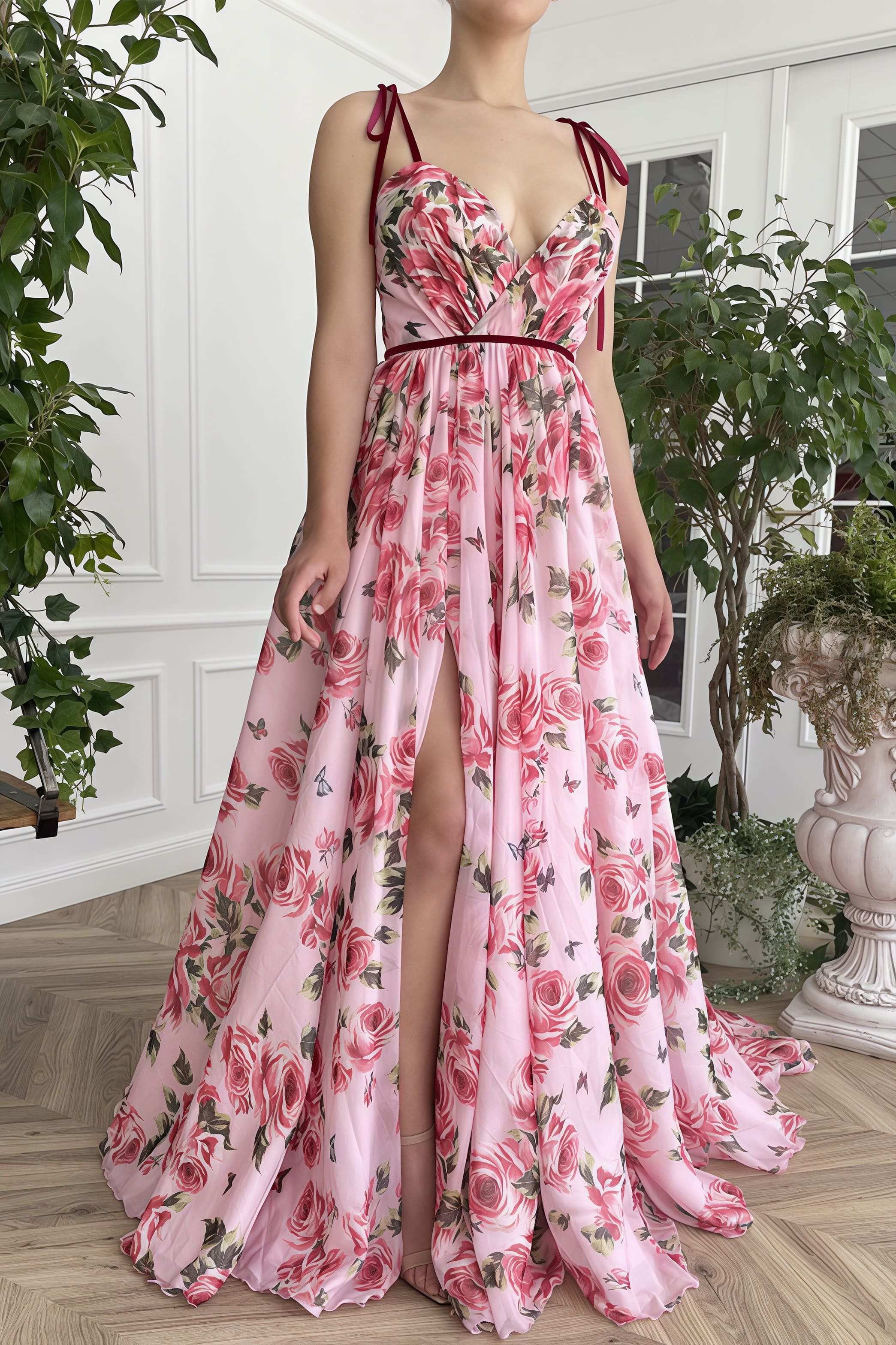 Vintage Print Sexy Cami Vacation Maxi Dres image 1