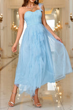 Layered Sheer Panel Sleeveless Cocktail Dress image 5