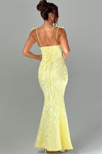 Solid Sash Backless Mermaid Formal Dress image 3