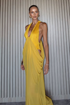 Sexy Sheer Ruched Waist Maxi Dress image 3