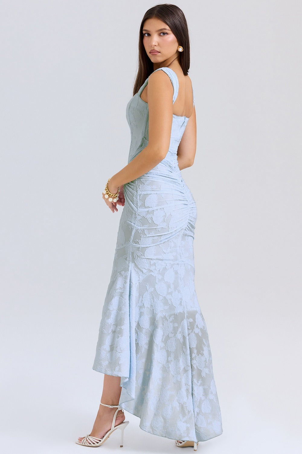 Stretch Mesh Jacquard Mermaid Formal Dress image 4