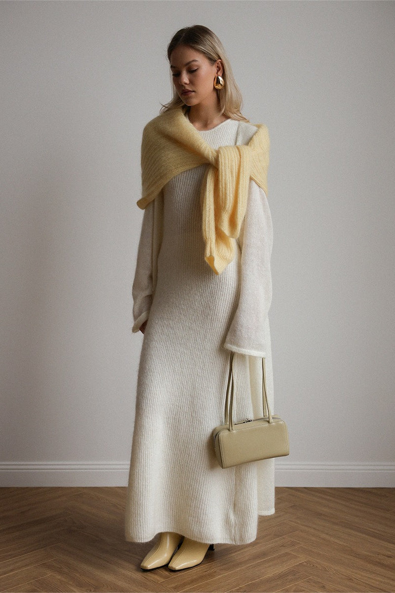 Knit Cardigan Sleeveless Dress Two Piece Set image 2