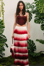 Elegant Fringed Waist Elastic Casual Maxi Dress image 1