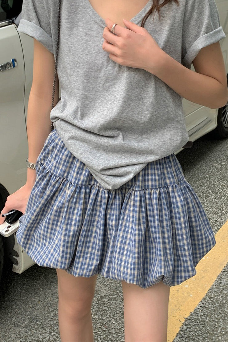 Plaid Tulip High Waist Mini Skirt image 7