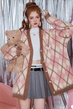 Relaxed Diamond Pattern Cardigan image 7