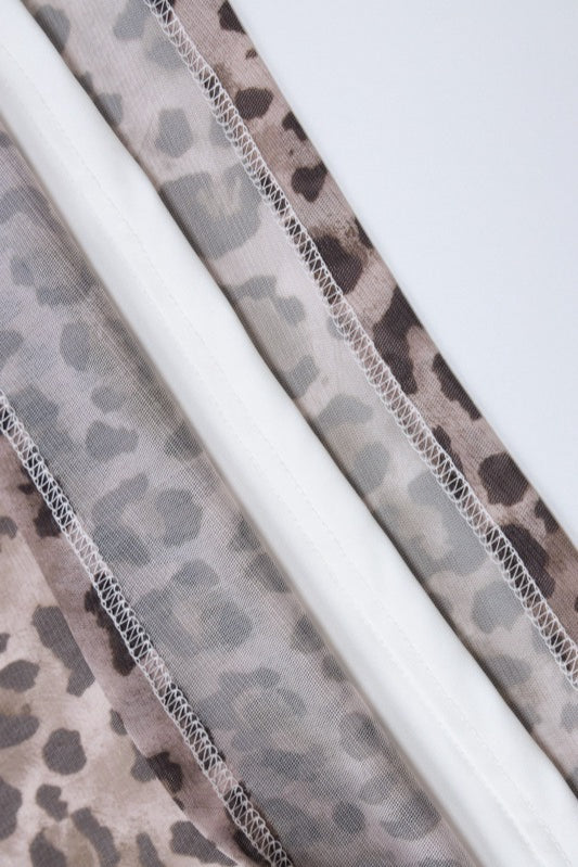 Casual Mesh Leopard Print Skirt image 6